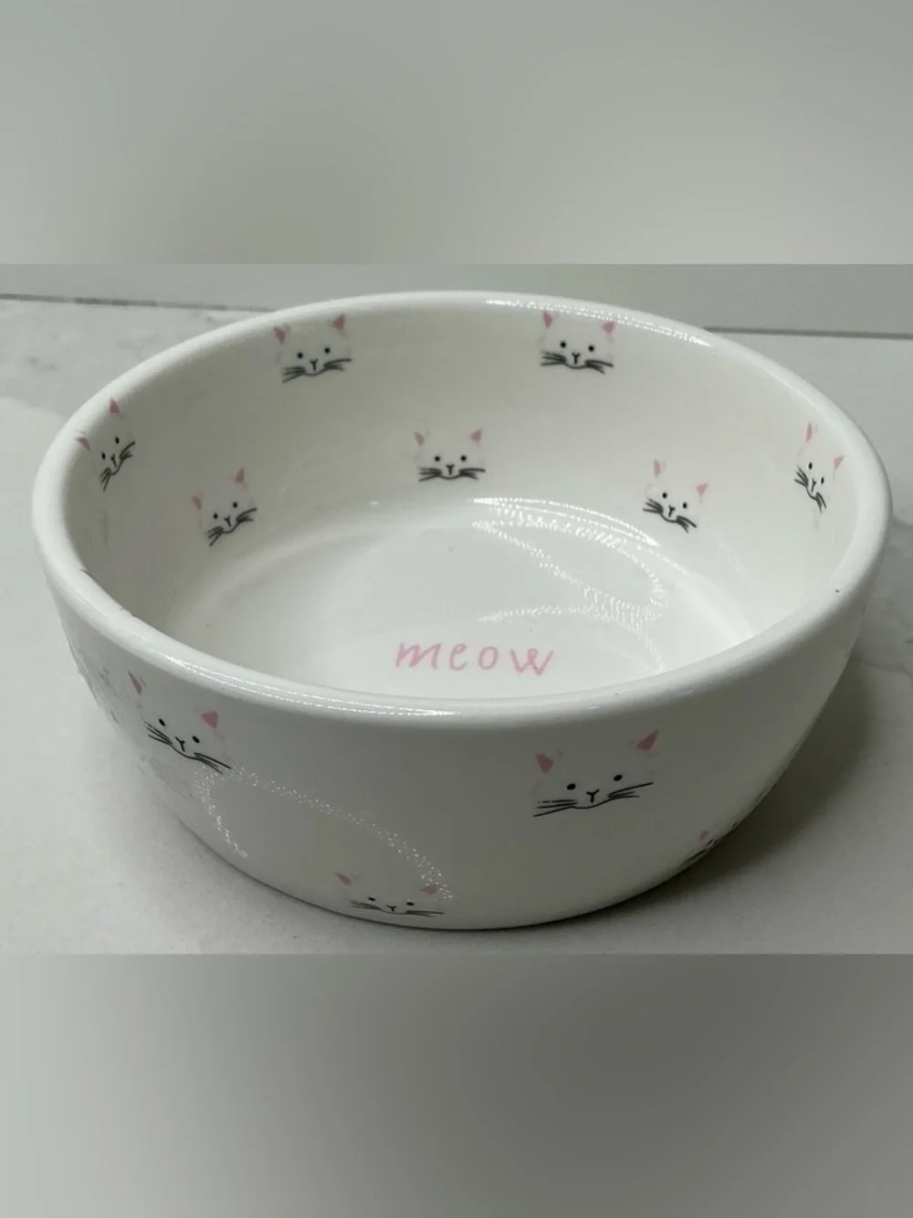 Teacup's Diner Cat Dish Ceramic Kitty 